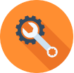 Wrench and gear icon representing HVAC repair and maintenance services for License To Chill.